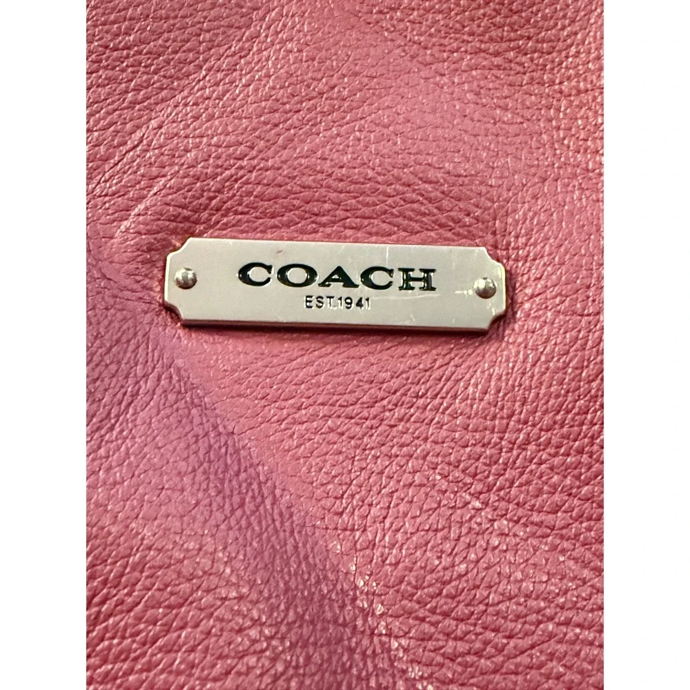 Coach Avery Rose Pink Pebbled Leather Drawstring Bucket Bag Crossbody F27003 - Picture 10 of 10